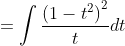 =\int \frac{\left(1-t^{2}\right)^{2}}{t} d t