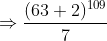 Rightarrow frac(63+2)^1097