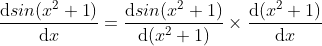 fracmathrmd sin(x^2+1) mathrmd x=fracmathrmd sin(x^2+1)mathrmd (x^2+1)	imesfracmathrmd (x^2+1)mathrmd x