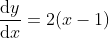 fracmathrmd ymathrmd x=2(x-1)