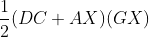\frac{1}{2} (DC + AX) (GX)