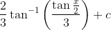 \frac{2}{3} \tan ^{-1}\left(\frac{\tan \frac{x}{2}}{3}\right)+c