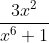 \frac{3x^ 2 }{x^6 + 1 }
