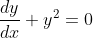 \frac{d y}{d x}+y^{2}=0