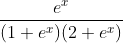 \frac{e^x}{(1 + e^x)(2 + e^x)}