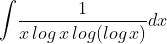 \int \! \frac{1}{x\, log\, x\, log(log\, x)}dx