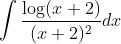 \int \frac{\log (x+2)}{(x+2)^{2}} d x