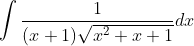 \int \frac{1}{(x+1) \sqrt{x^{2}+x+1}} d x