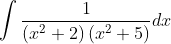 \int \frac{1}{\left(x^{2}+2\right)\left(x^{2}+5\right)} d x