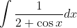 \int \frac{1}{2+\cos x} d x