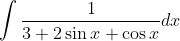 \int \frac{1}{3+2 \sin x+\cos x} d x