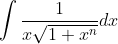 \int \frac{1}{x \sqrt{1+x^{n}}} d x