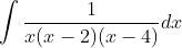 \int \frac{1}{x(x-2)(x-4)} d x