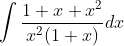 \int \frac{1+x+x^{2}}{x^{2}(1+x)} d x