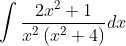\int \frac{2 x^{2}+1}{x^{2}\left(x^{2}+4\right)}dx