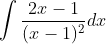 \int \frac{2 x-1}{(x-1)^{2}} d x