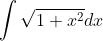 \int \sqrt{1+x^2}dx