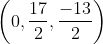 \left ( 0,\frac{17}{2},\frac{-13}{2} \right )