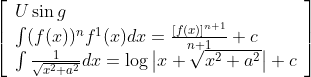 \left[\begin{array}{l} U \sin g \\ \int(f(x))^{n} f^{1}(x) d x=\frac{[f(x)]^{n+1}}{n+1}+c \\ \int \frac{1}{\sqrt{x^{2}+a^{2}}} d x=\log \left|x+\sqrt{x^{2}+a^{2}}\right|+c \end{array}\right]