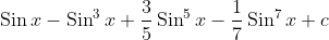 \operatorname{Sin} x-\operatorname{Sin}^{3} x+\frac{3}{5} \operatorname{Sin}^{5} x-\frac{1}{7} \operatorname{Sin}^{7} x+c