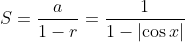 S=fraca1-r=frac11-left | cos x ight |