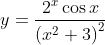 y=\frac{2^{x} \cos x}{\left(x^{2}+3\right)^{2}}