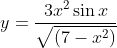 y=\frac{3 x^{2} \sin x}{\sqrt{\left(7-x^{2}\right)}}