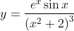 y=\frac{e^{x} \sin x}{\left(x^{2}+2\right)^{3}}